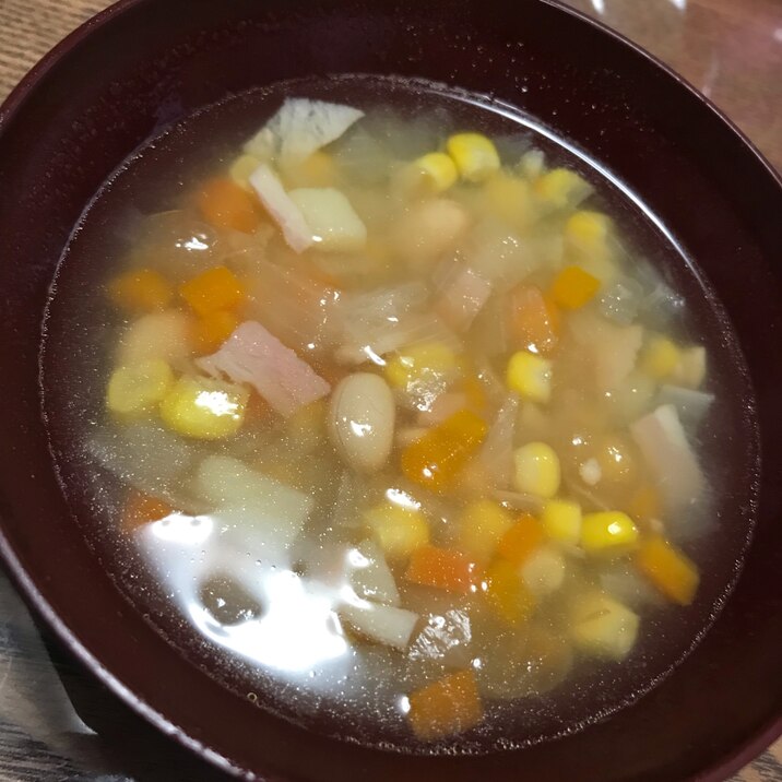 子供が大好き 具沢山コンソメスープ レシピ 作り方 By Rママ 楽天レシピ